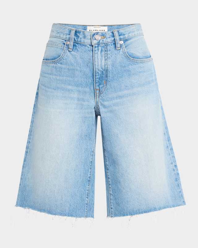 Mica Long Denim Shorts